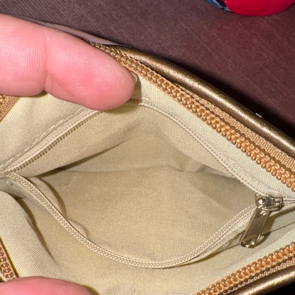 Coach Tan and Brown Signature Wristlet - Picture 10 of 11